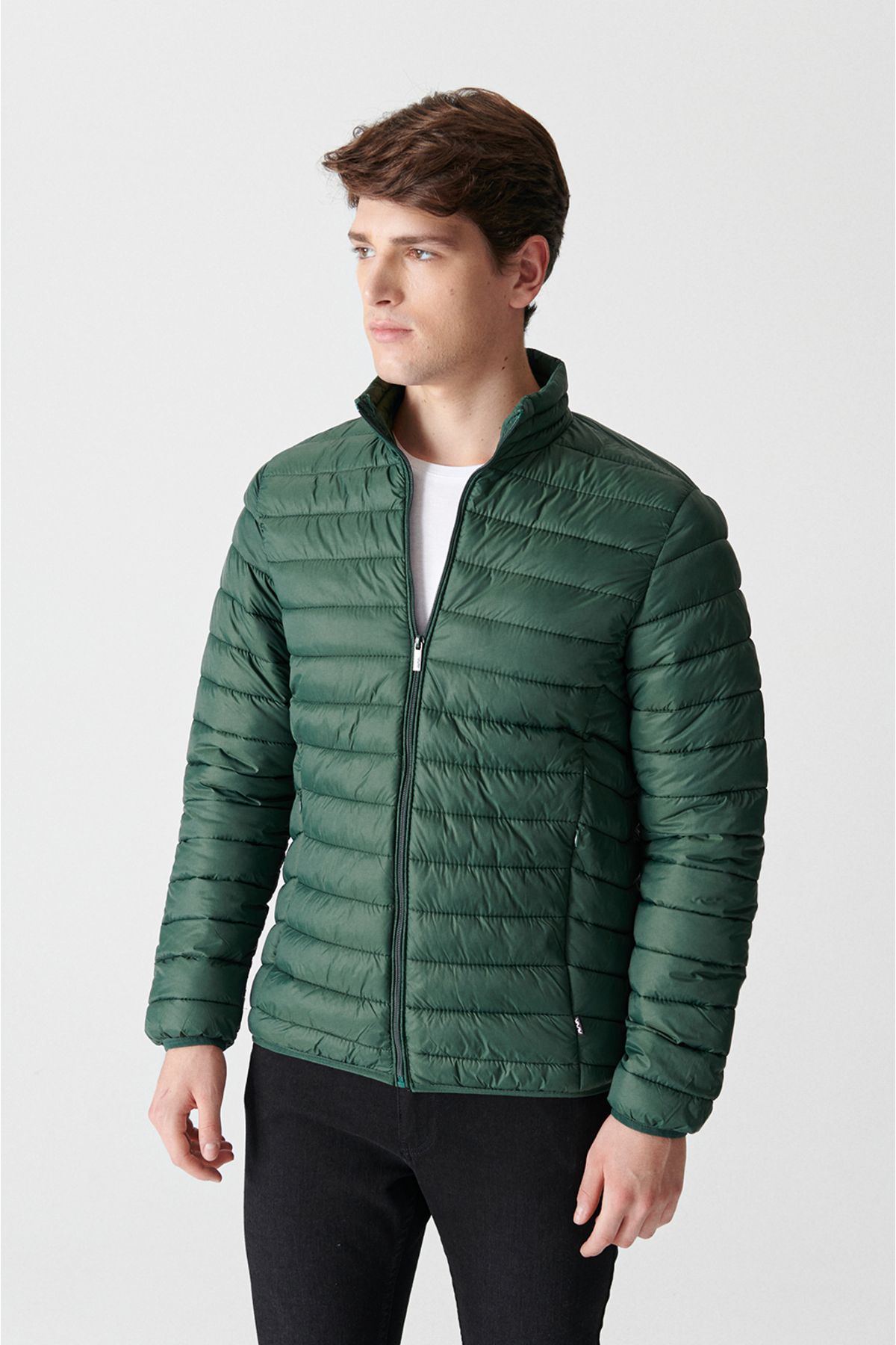 Dark green shop puffer jacket mens