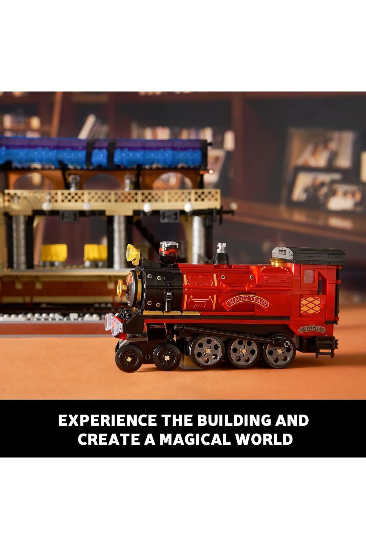 Sillbird-Magic Train Station Mini blocks Building Set, Retro Train Model STEM Projects for Age +8, 1259 pieces 3