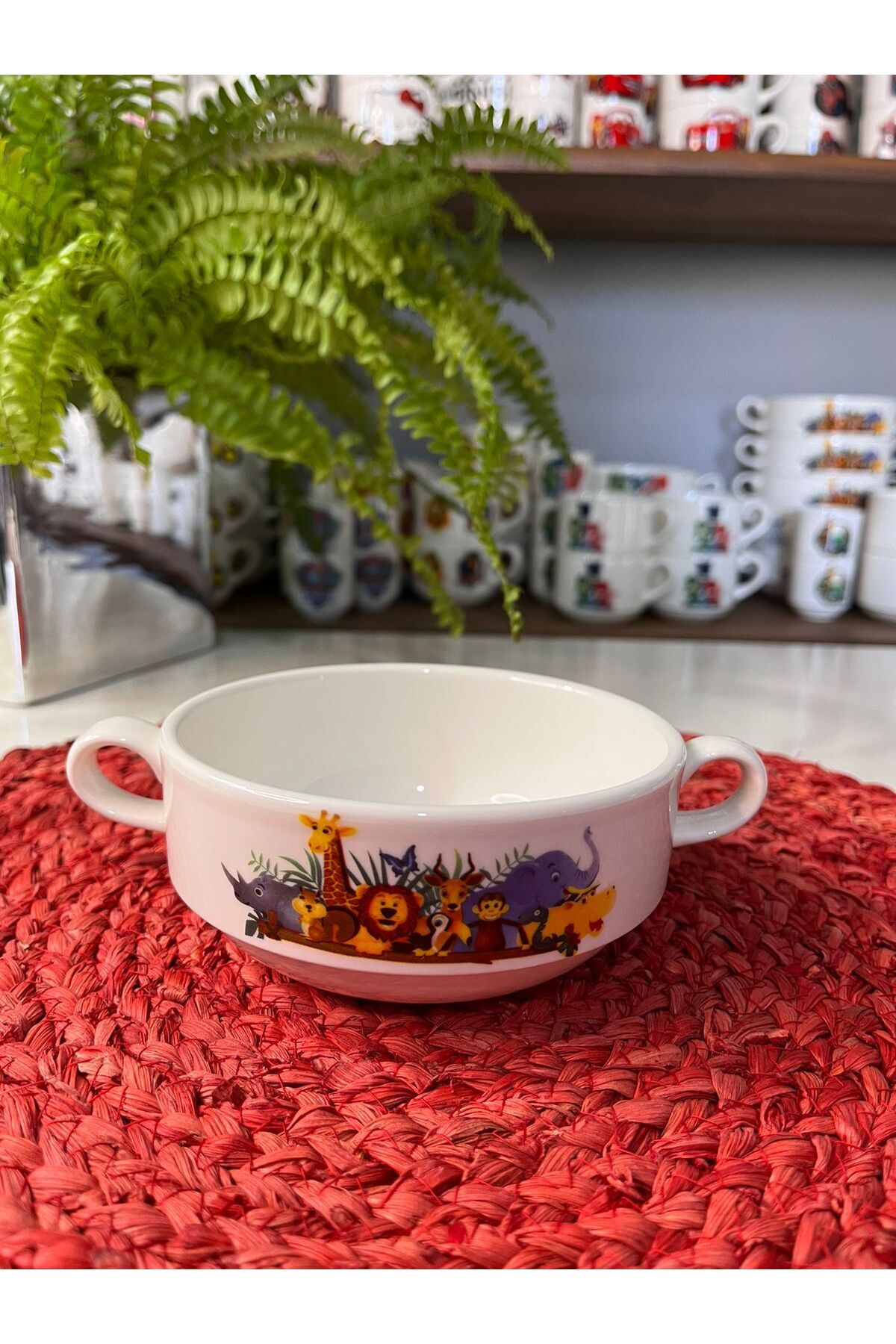 TEBAK COLLECTION SAFARİ HAYVANLAR DESENLİ 5 parça ÇOCUK BEBEK YEMEK TAKIMI BESLENME SETİ fotoğrafı 4 (önizleme)