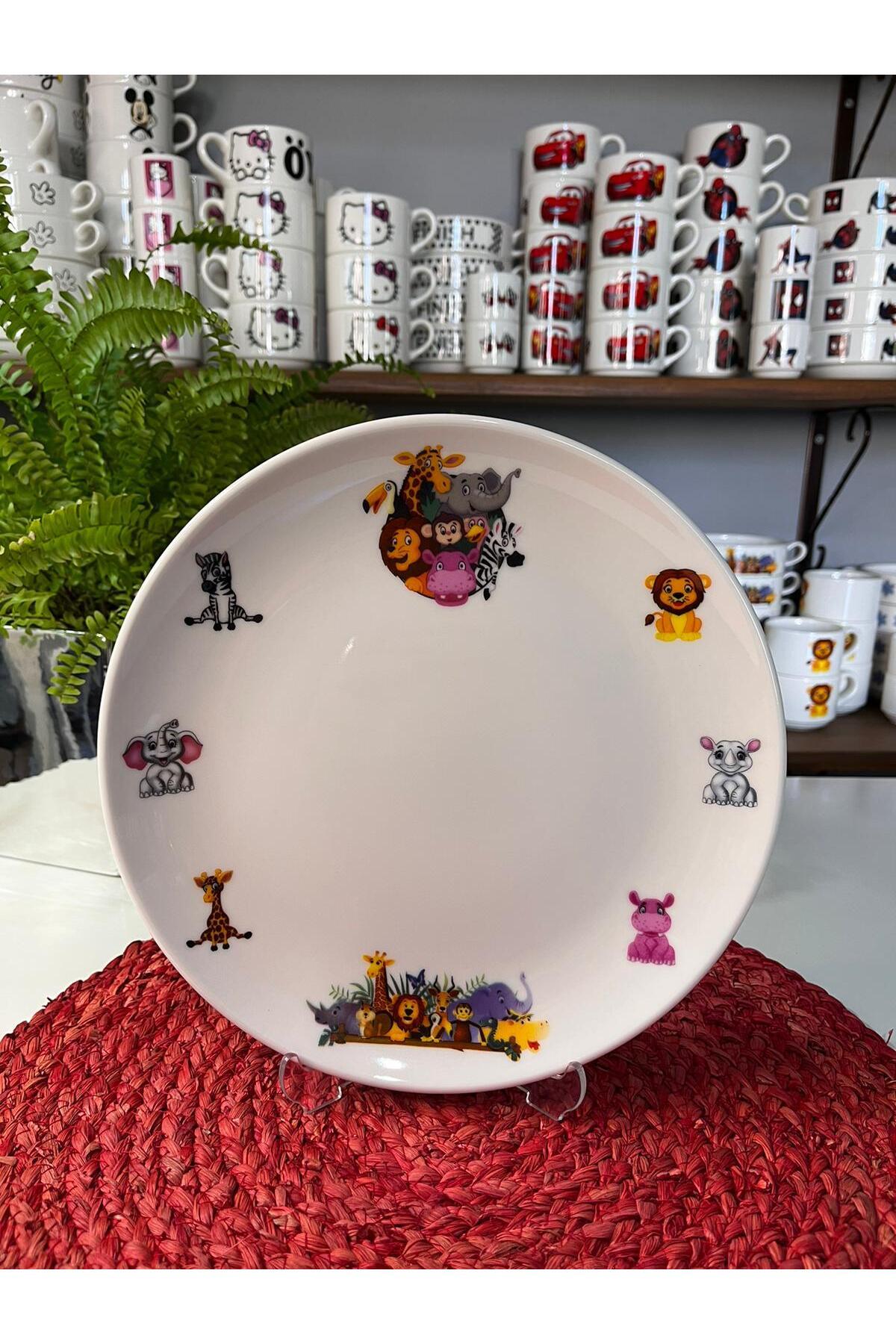 TEBAK COLLECTION SAFARİ HAYVANLAR DESENLİ 5 parça ÇOCUK BEBEK YEMEK TAKIMI BESLENME SETİ fotoğrafı 2 (önizleme)