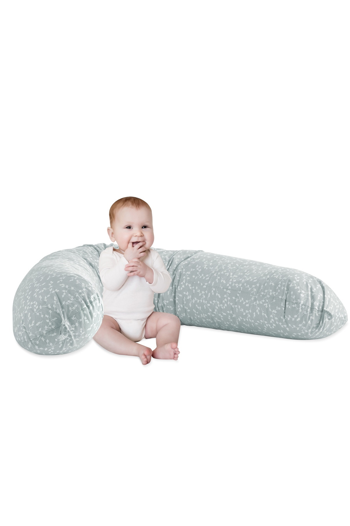 Babyjem Çok Fonksiyonlu Anne Bebek Yastığı 753 Yeşil Çiçek fotoğrafı 3 (önizleme)