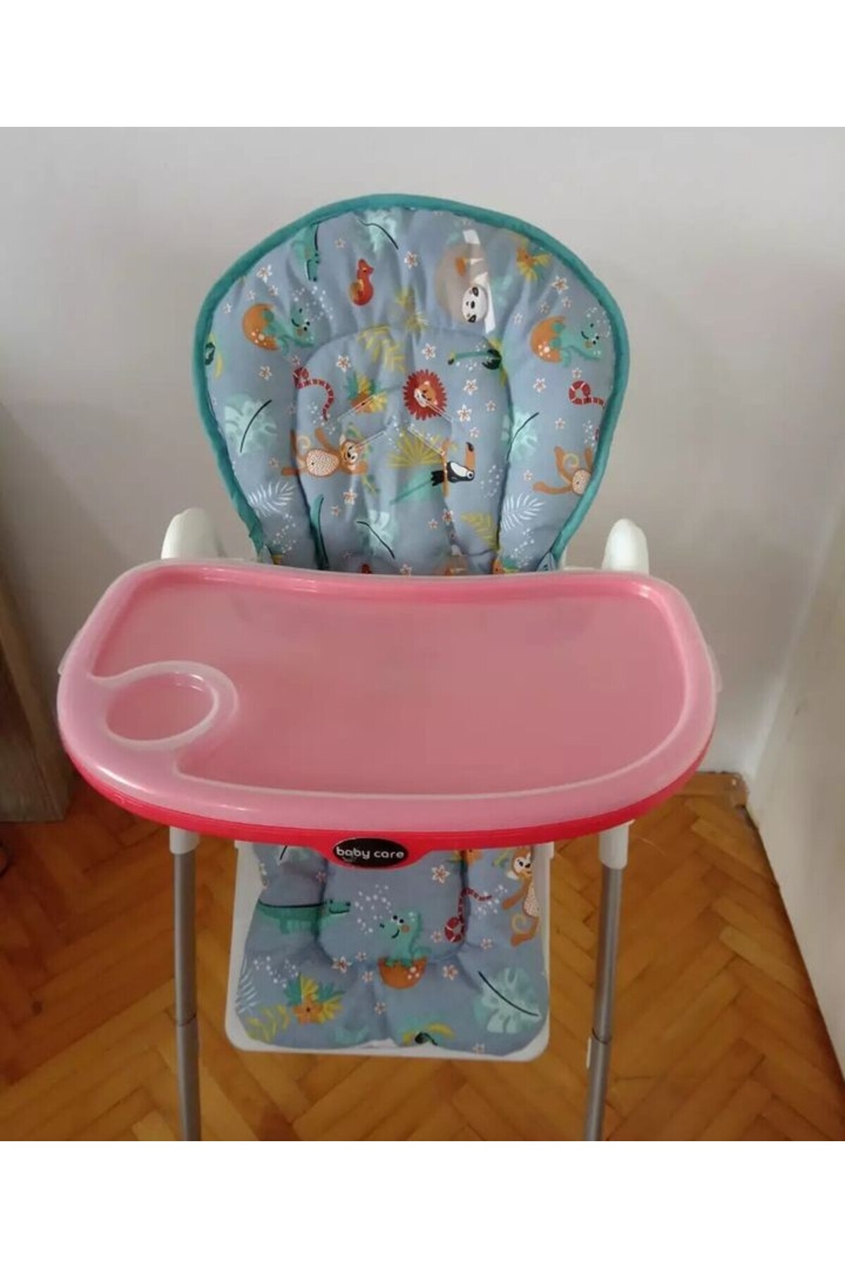 Wenaris Çift Taraflı % 100 Pamuk Mama Sandalyesi Minderi (KEMER GEÇME YERLERİ VARDIR) fotoğrafı 2 (önizleme)