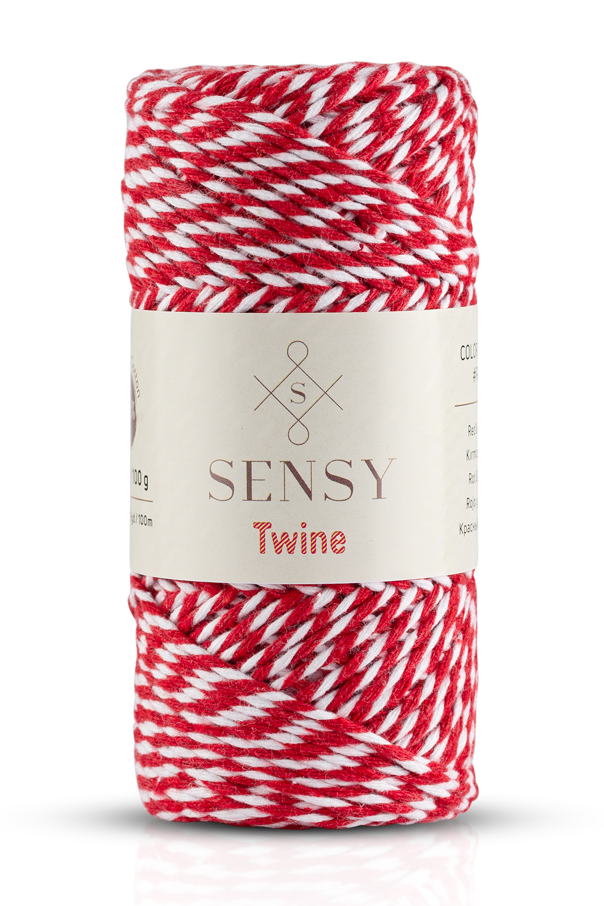 SENSY Premium 100 Metre 100 G Kırmızı Beyaz Paket Ip Hediye Paketleme Ipi Marteniçka Ipi Twine Baker