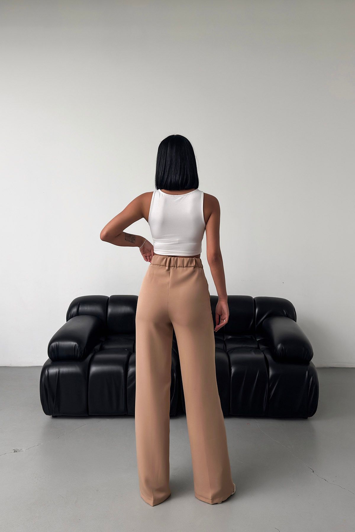 OUZ Fashion-Women's Trousers with Metal Buckle 2