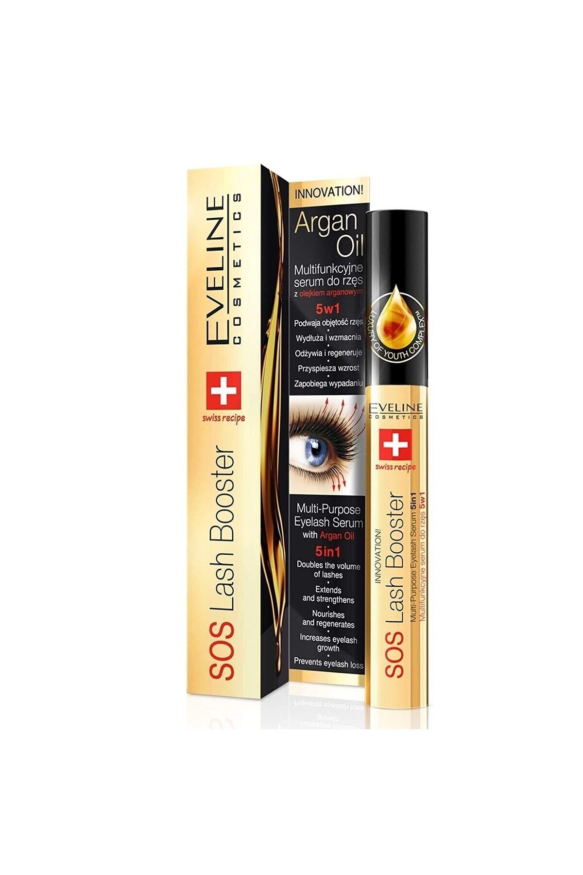 Eveline Cosmetics Sos Kirpik Güçlendirici Kirap Serumu 5in1 Argan Yağlı