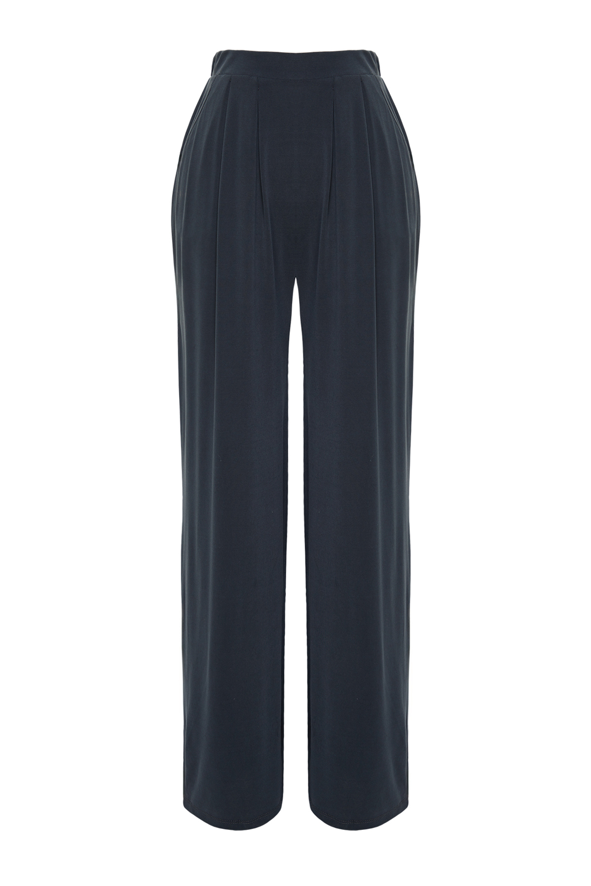 Trendyolmilla  Antrasit More Sustainable Yumuşak Wide Leg/Geniş Kesim Modal Premium Örme Pantolon TWOSS24PL00071 - Görsel 8