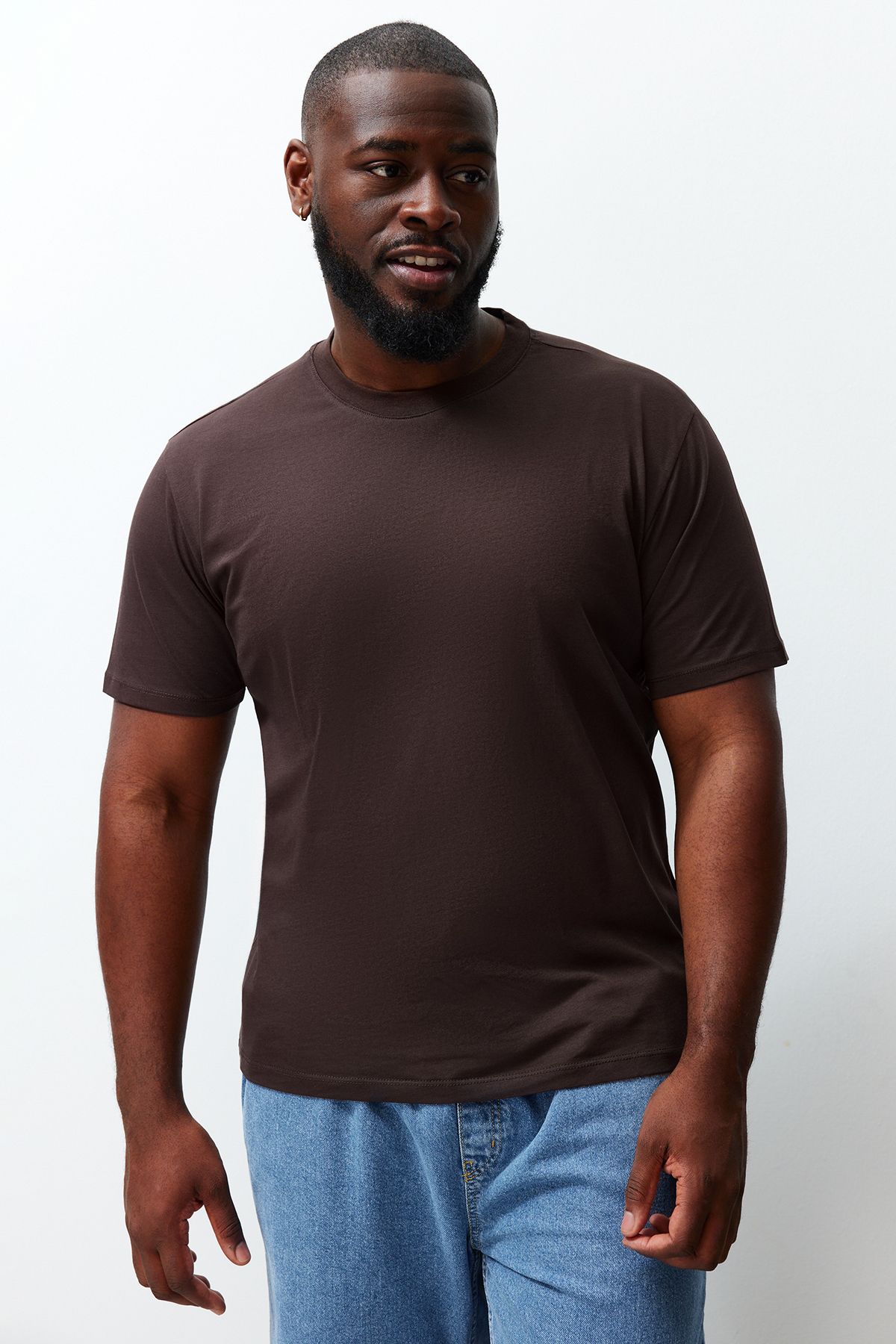 Dark brown t shirt clearance
