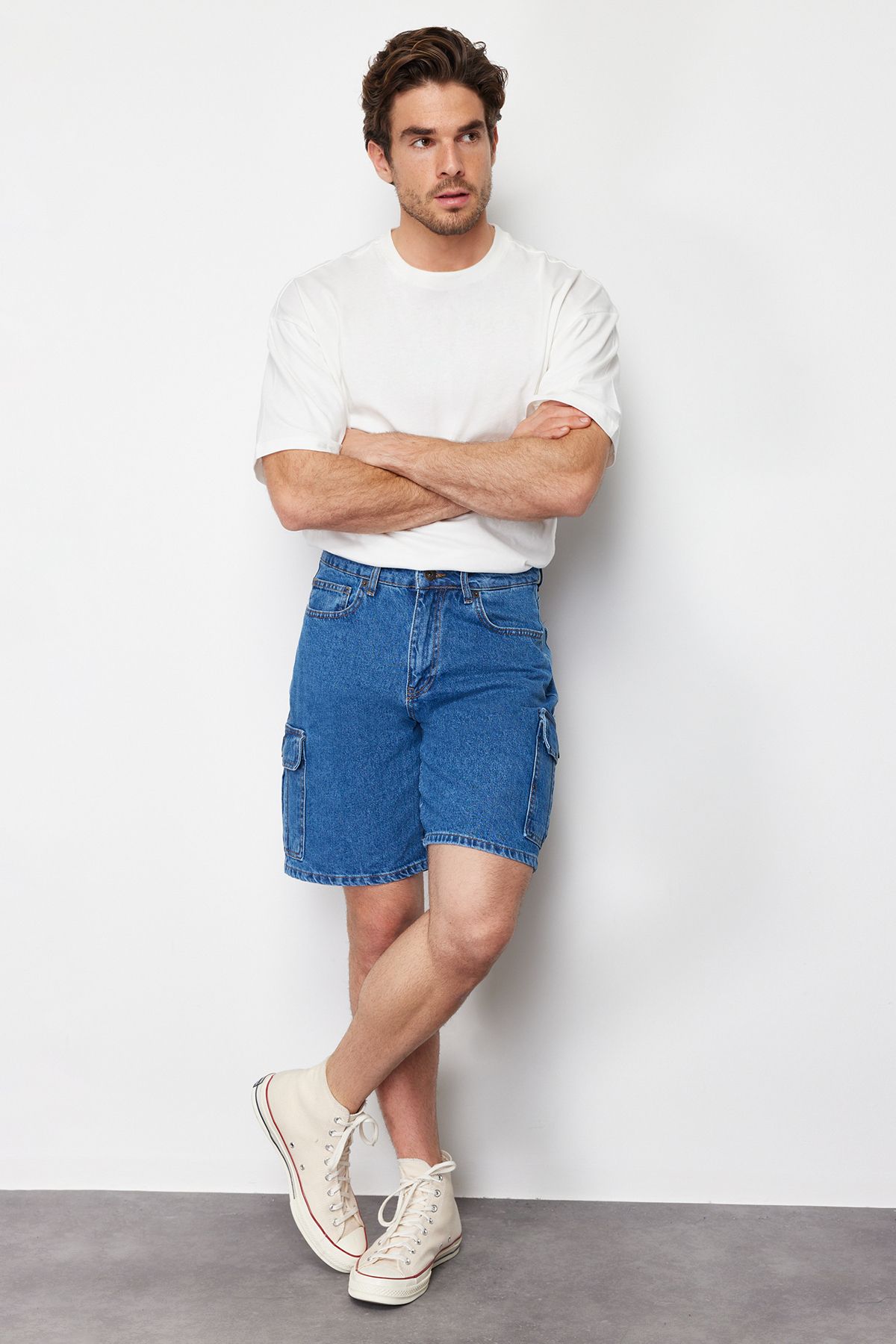trendyol-man-mens-navy-blue-plain-regular-reg