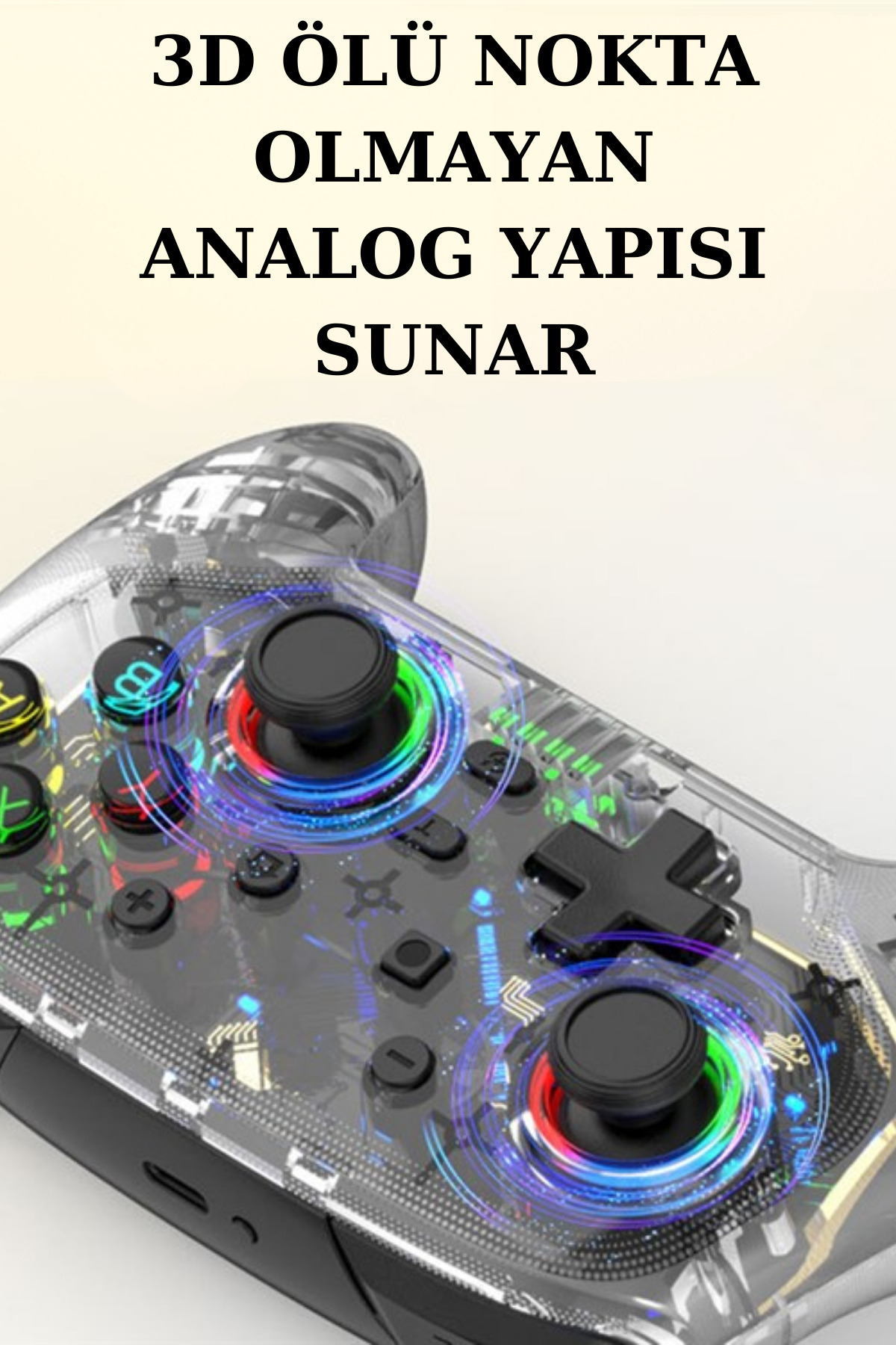 S09 PC/Switch/iPhone/iPad/Android/TV/Gamepass/Geforce Now RGB Oyun Kolu Joystick 8