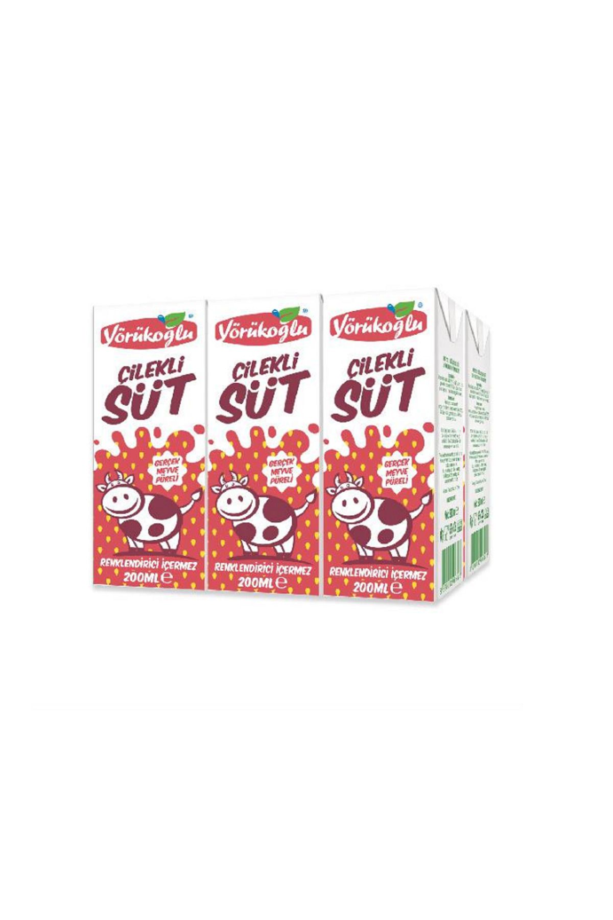 Yörükoğlu Çilekli Süt 180 Ml X 6 Adet