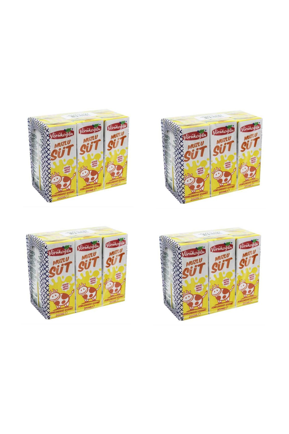 Yörükoğlu Muzlu Süt 180 Ml X 24 Adet