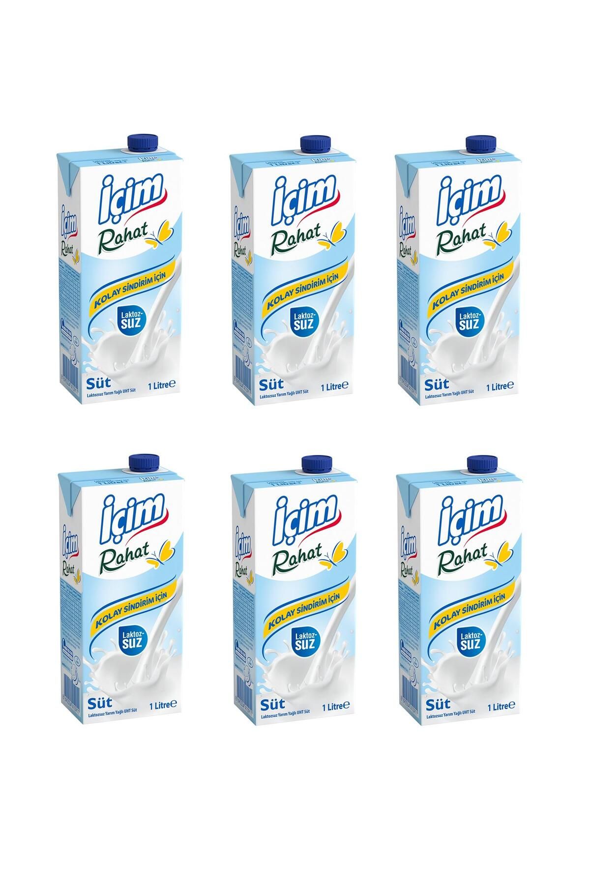 İçim Rahat Laktozsuz Süt 1 Lt X 6 Adet