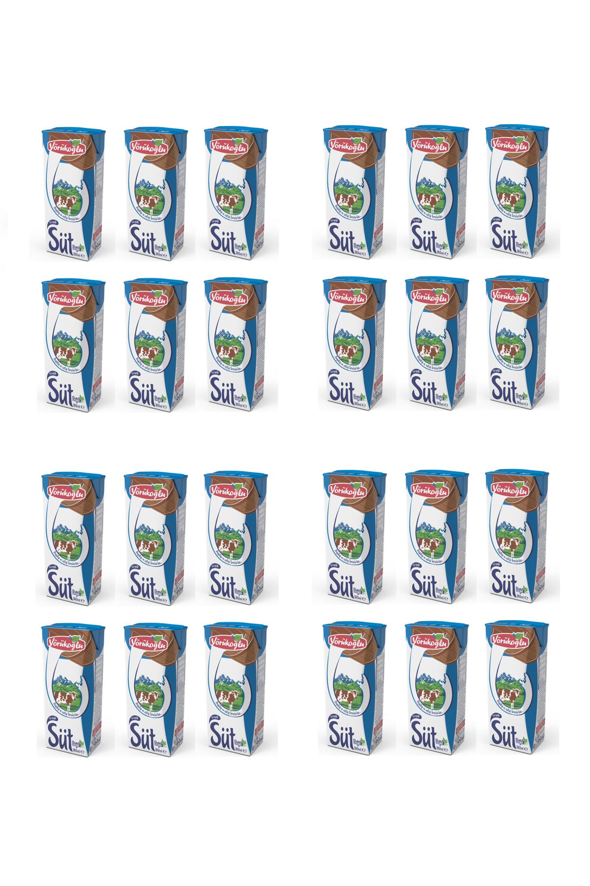 Yörükoğlu Yağlı Süt 180 Ml X 24 Adet