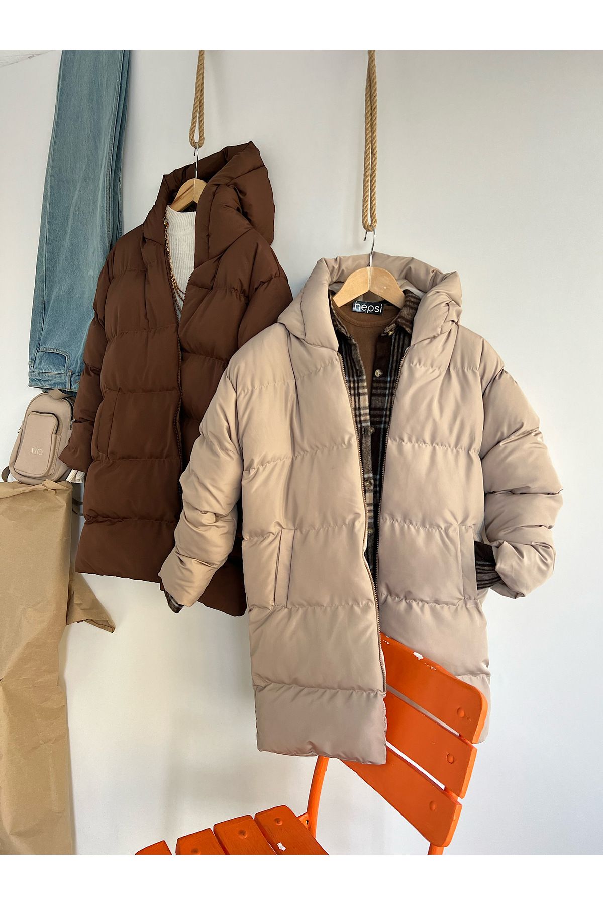 Hepsi Moda-Mink Hooded Puffer Jacket - 067 - Pr 2