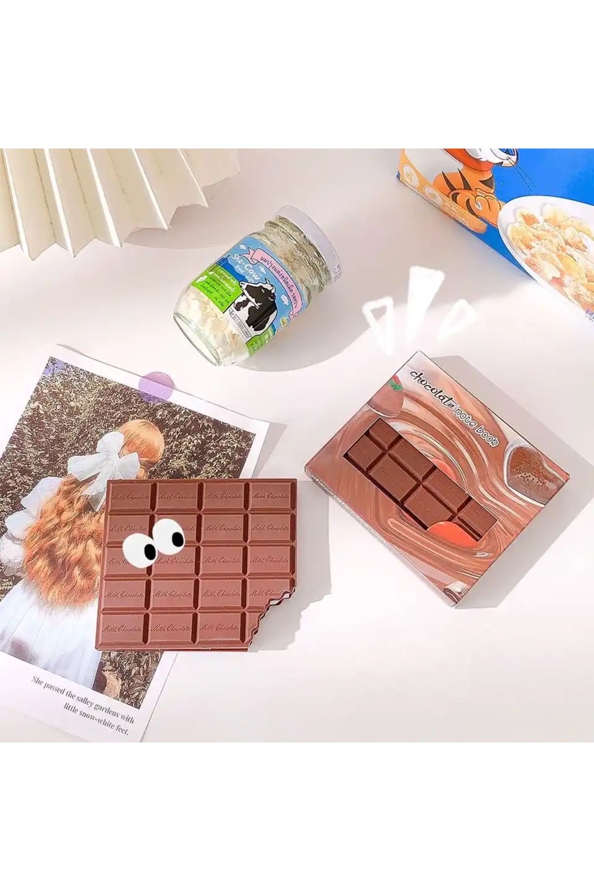 BLUE SİDE-Pinterest Style Gift Notepad Chocolate Scented Notepad 6