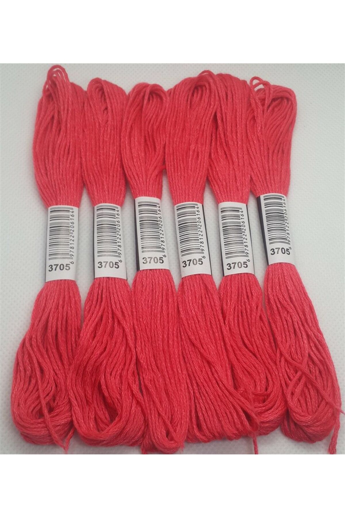 ALMİŞ 6 Adet Tek Renk Etamin Kanaviçe Bileklik Brezilya Nakış Ipi 8-3713