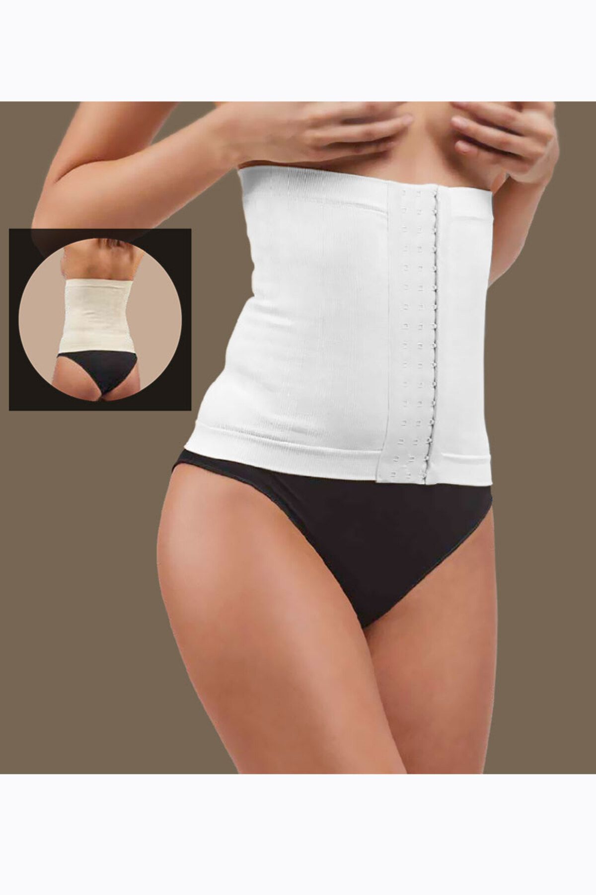 Lorelm Waist Corset Wool White Color Women Men Unisex Waist Corset