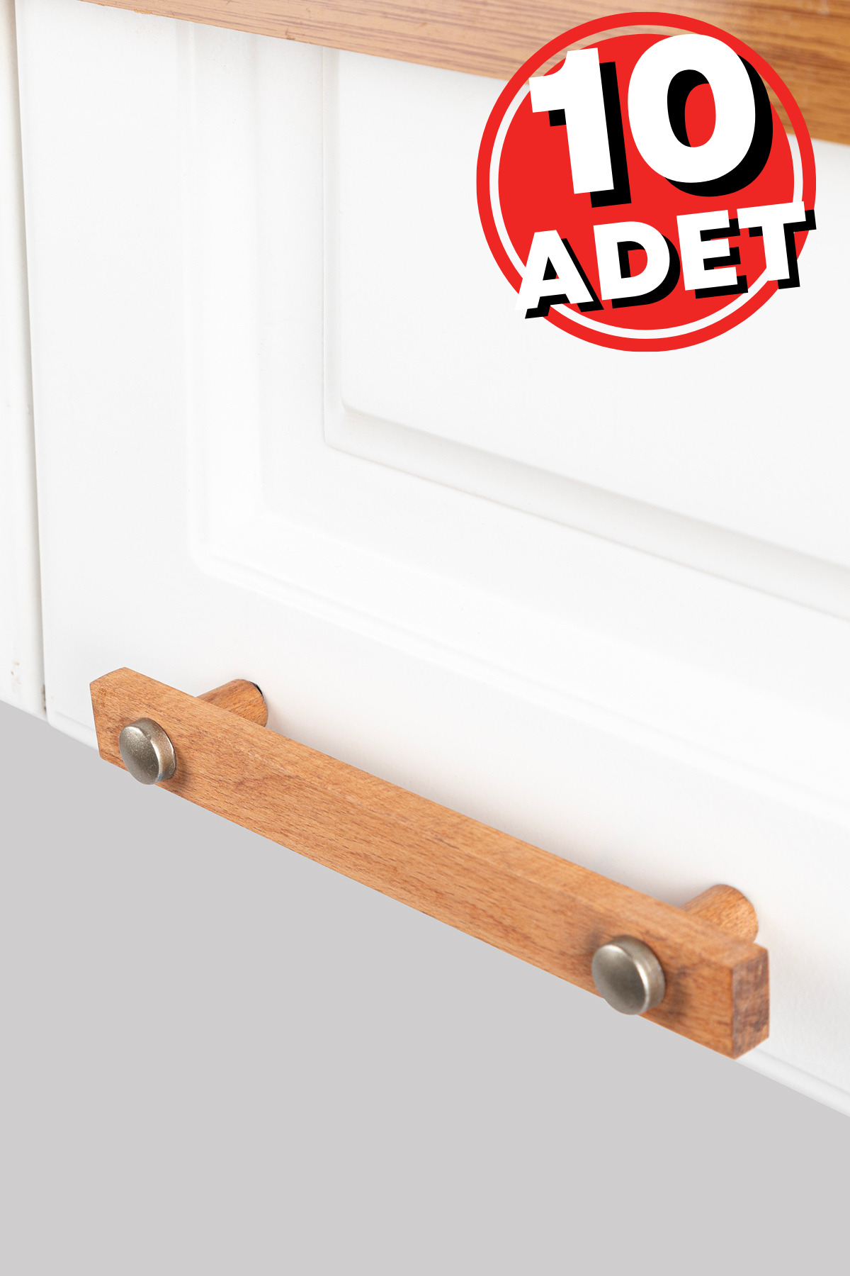 Cabinet Handle, 10-Piece - 160 Mm (16 CM) - Natural Wooden Handle, Drawer Handle, Kitchen Cabinet Handles