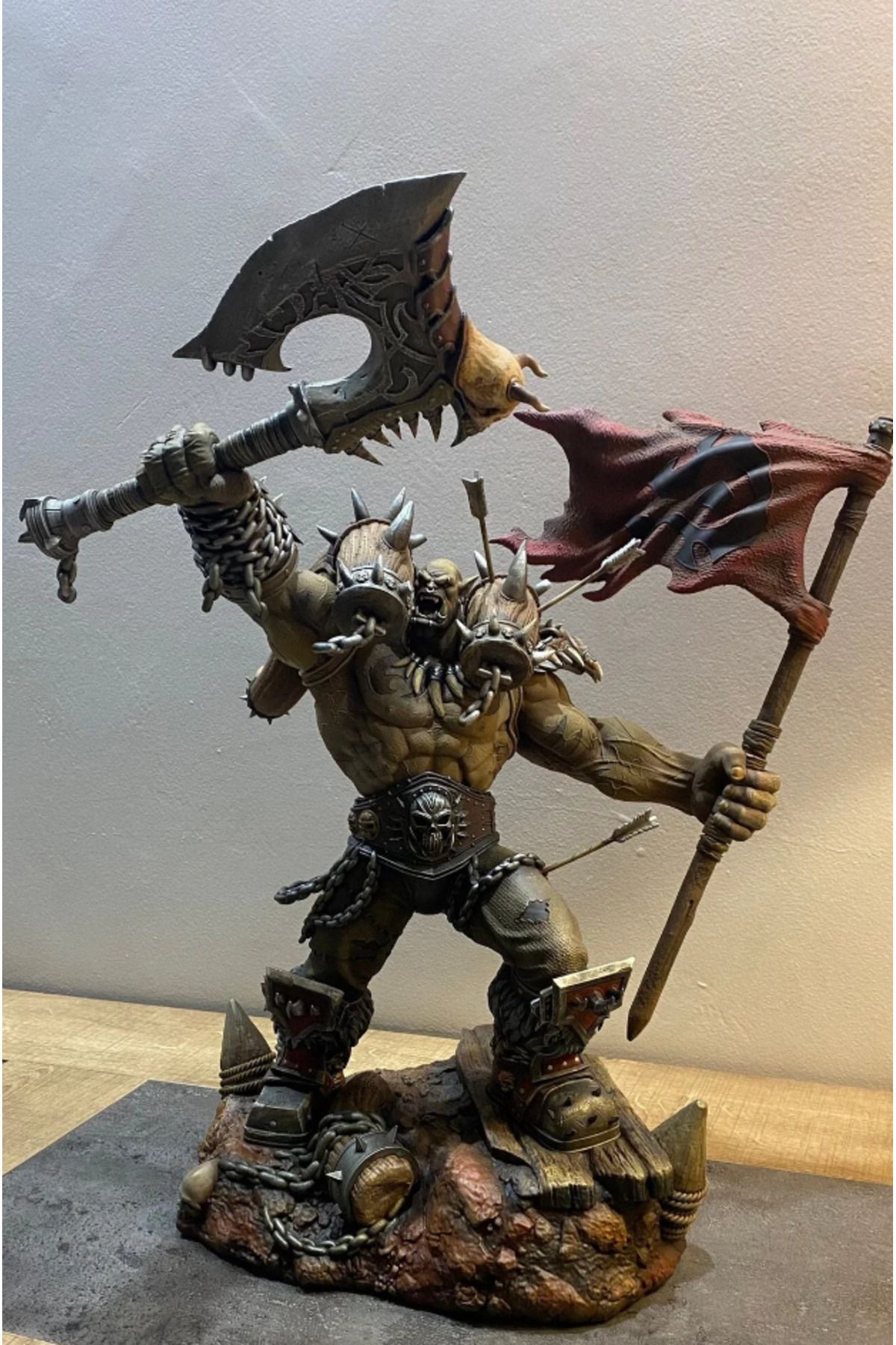 YILDIRIM AVANGART-World Of Warcraft Hellscream Figure WOW Garrosh Hellscream Object 25CM Large Size 7