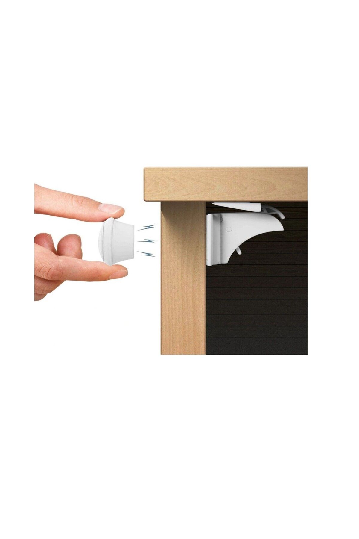 Hdg-Hidden Magnetic Cabinet And Drawer Lock Magnetic Security Lock Set of 8 3