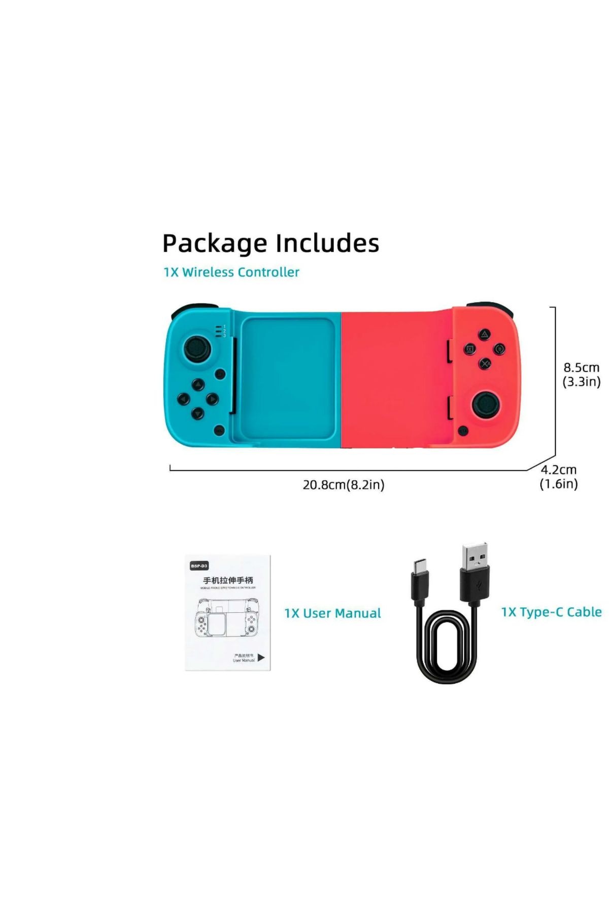Ozmik-BSP-D3 Gamepad PS4/nintendo switch/OLED for iOS/Android/PC console compatible 6