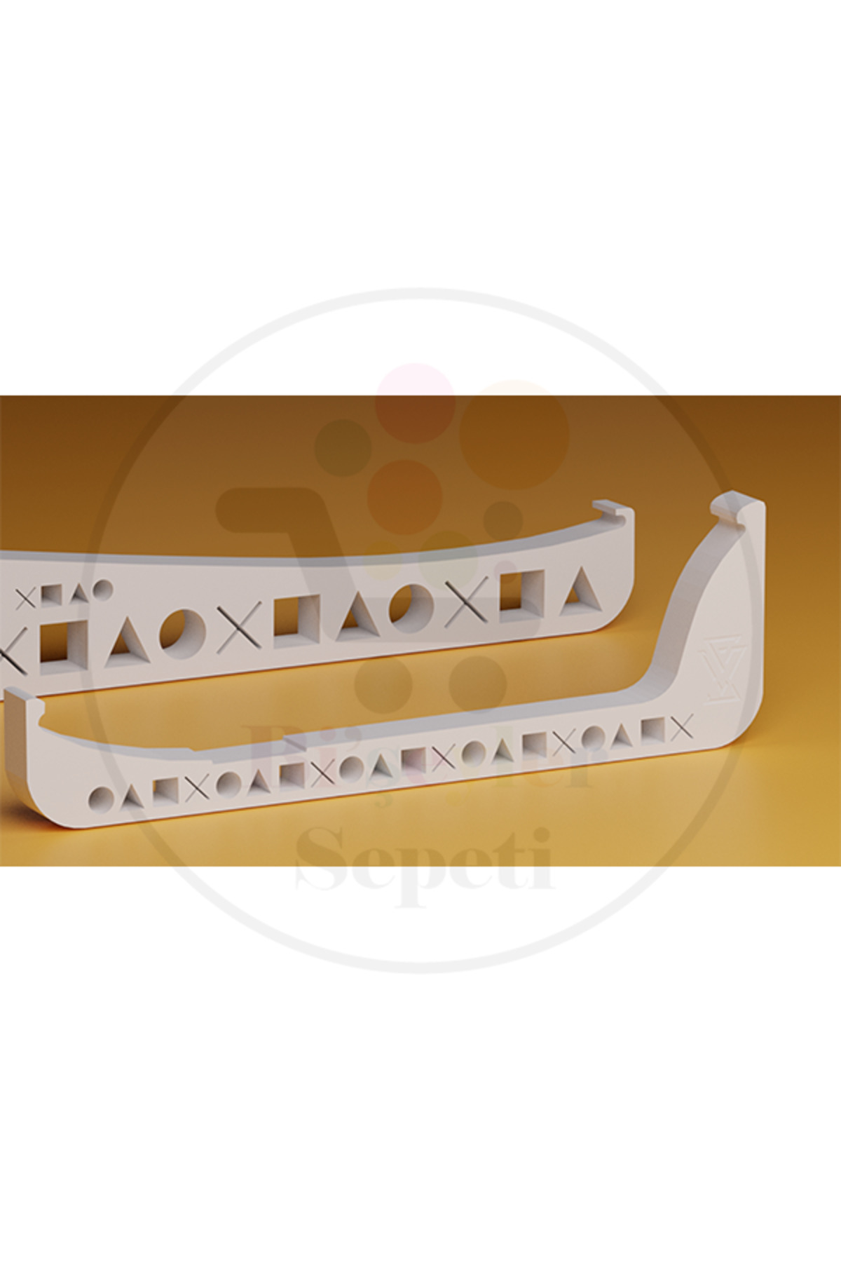 PS5 Slim Playstation 5 Slim Disc Horizontal Yatay PS Logolu Stand Aksesuar -BEYAZ RENK 3