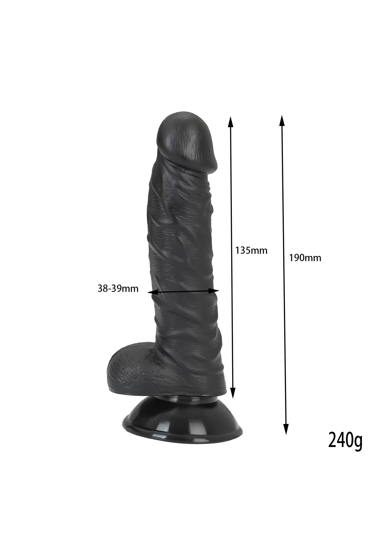 Dana Dildo Gerçekçi Et Dokusunda Realistik Zenci Penis 19 Cm 5