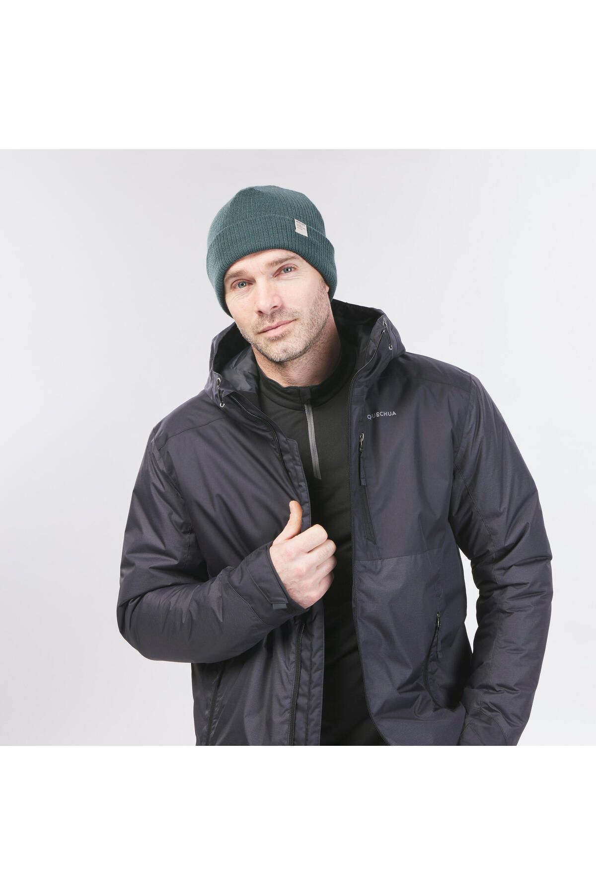Jackets & Overcoats | Black Fitted Quechua Jacket | Freeup