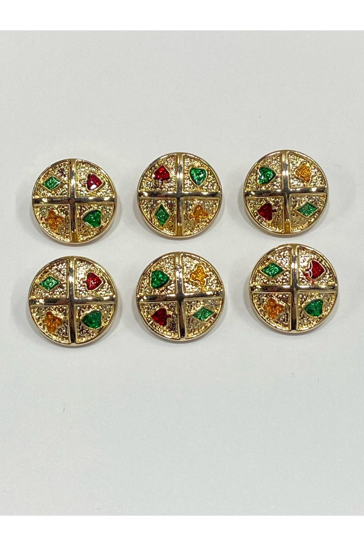 Trench Coat Jacket Button Set /Vintage / set of 6 / GOLD / 2 CM