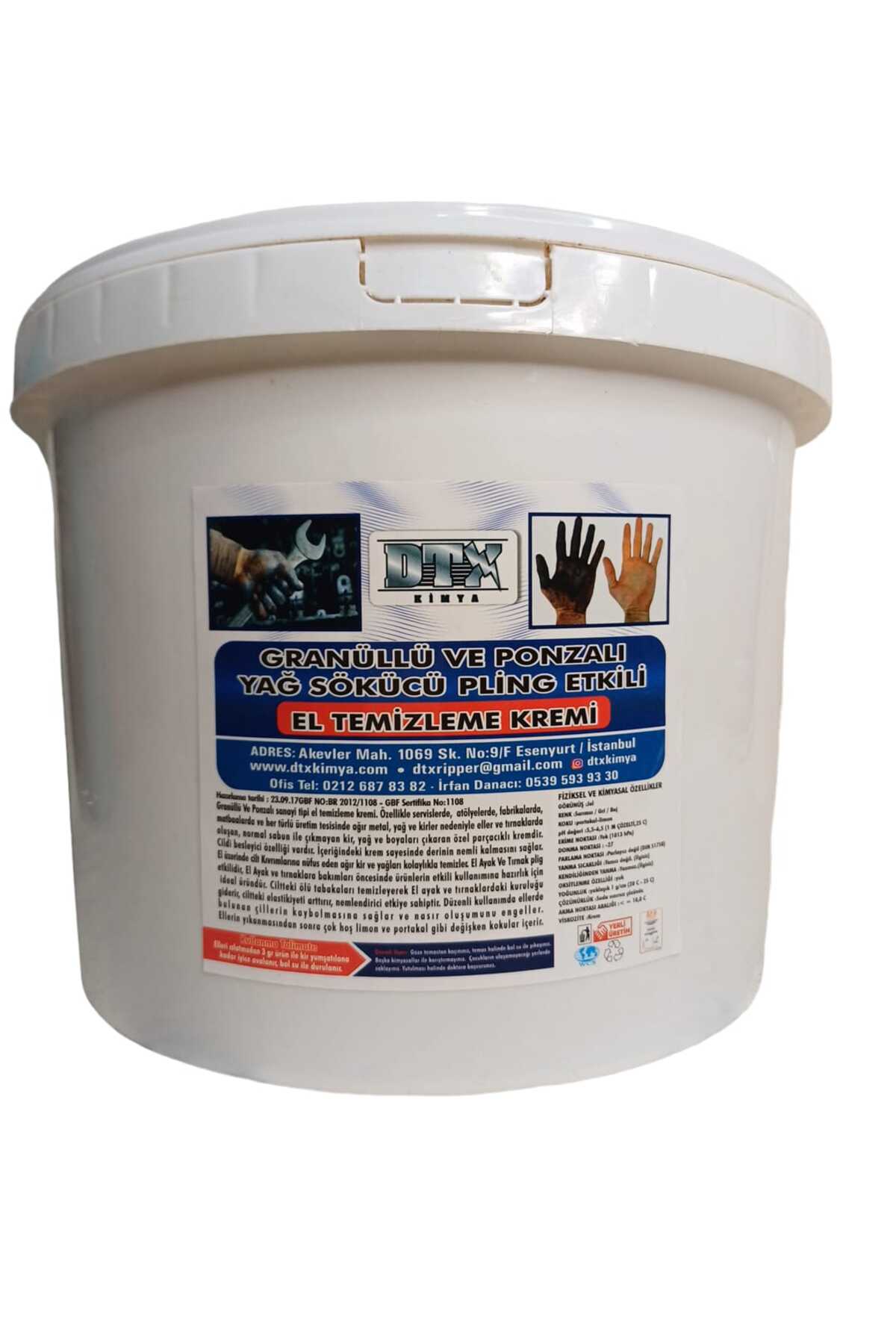 Sanayi Tipi kumlu ponzalı El Temizleme kremi ( Sabunu )  15 KG