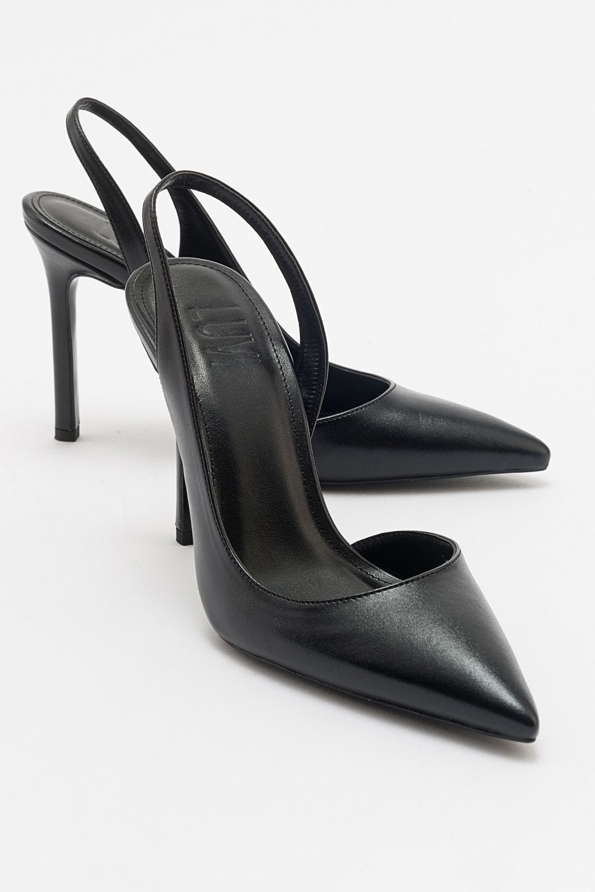 کفش پاشنه دار زنانه TWİNE Black Skin luvishoes