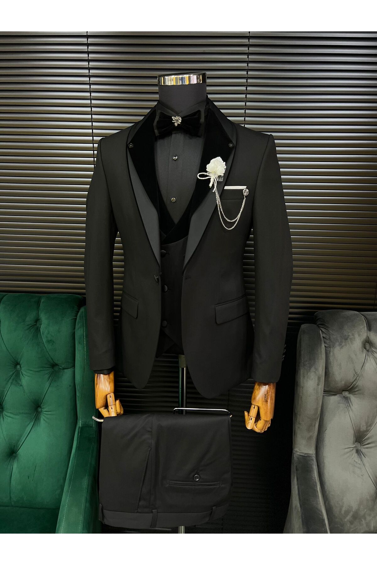 terzi ayhan Yeni Siyah Damatlık 017 Model görsel 3