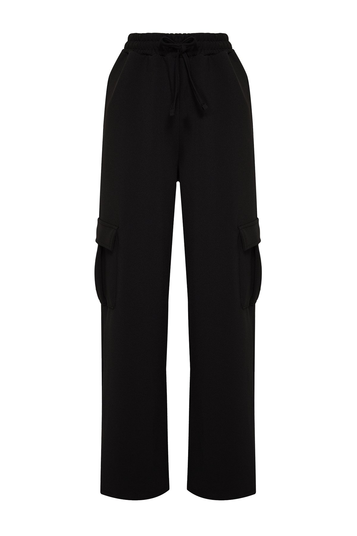 Trendyolmilla  Siyah Kargo Cep Detaylı Regular/Düz Kesim Pantolon TWOSS24PL00073 - Görsel 7