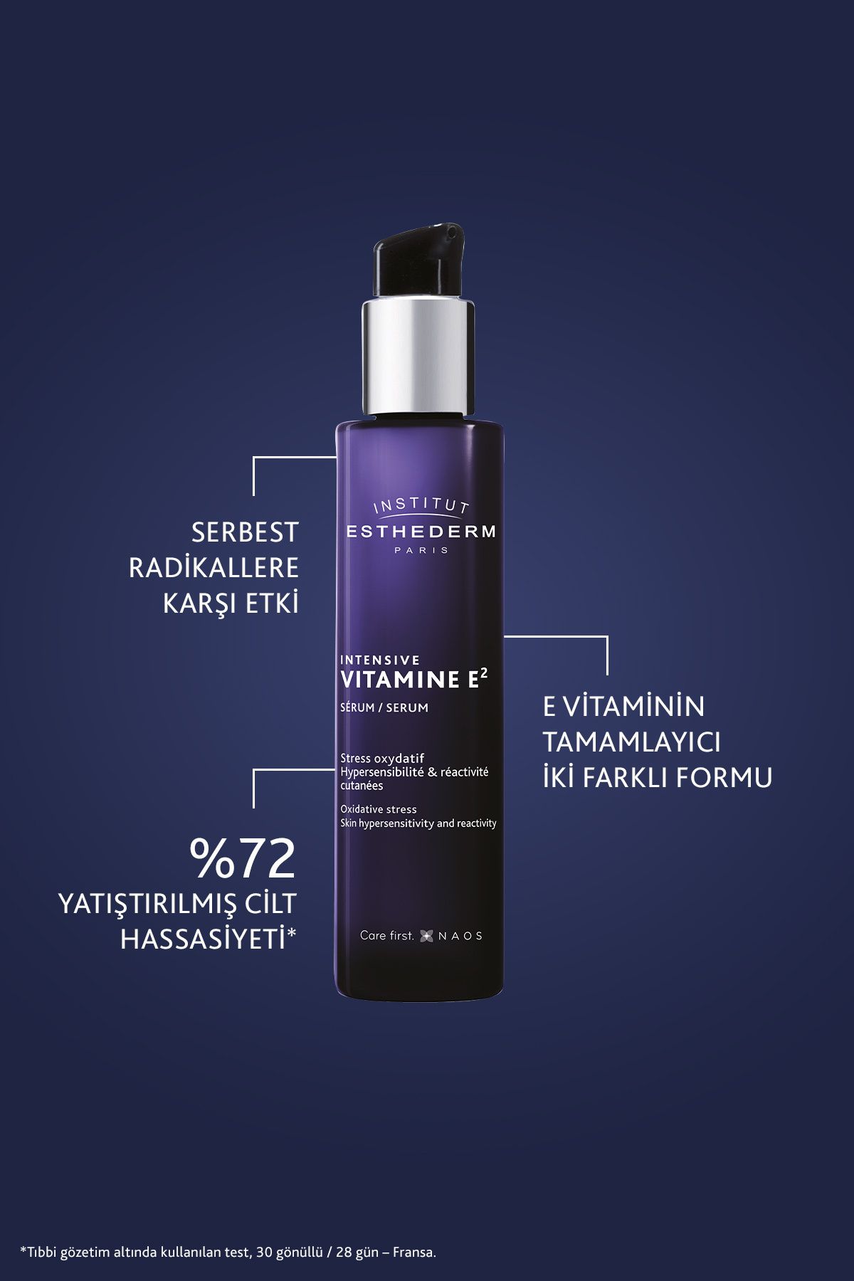 INSTITUT ESTHEDERM جوش و قرمزی پوست سرم ضد حساسیت با ویتامین E2 موثر 30 میلی لیتر