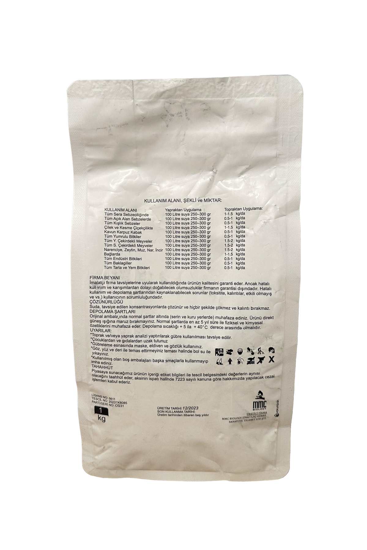 MMC BIOLOGY COMBİ FELİX 1 KG MİKRO BİTKİ BESİN MADDELERİ KARIŞIMI