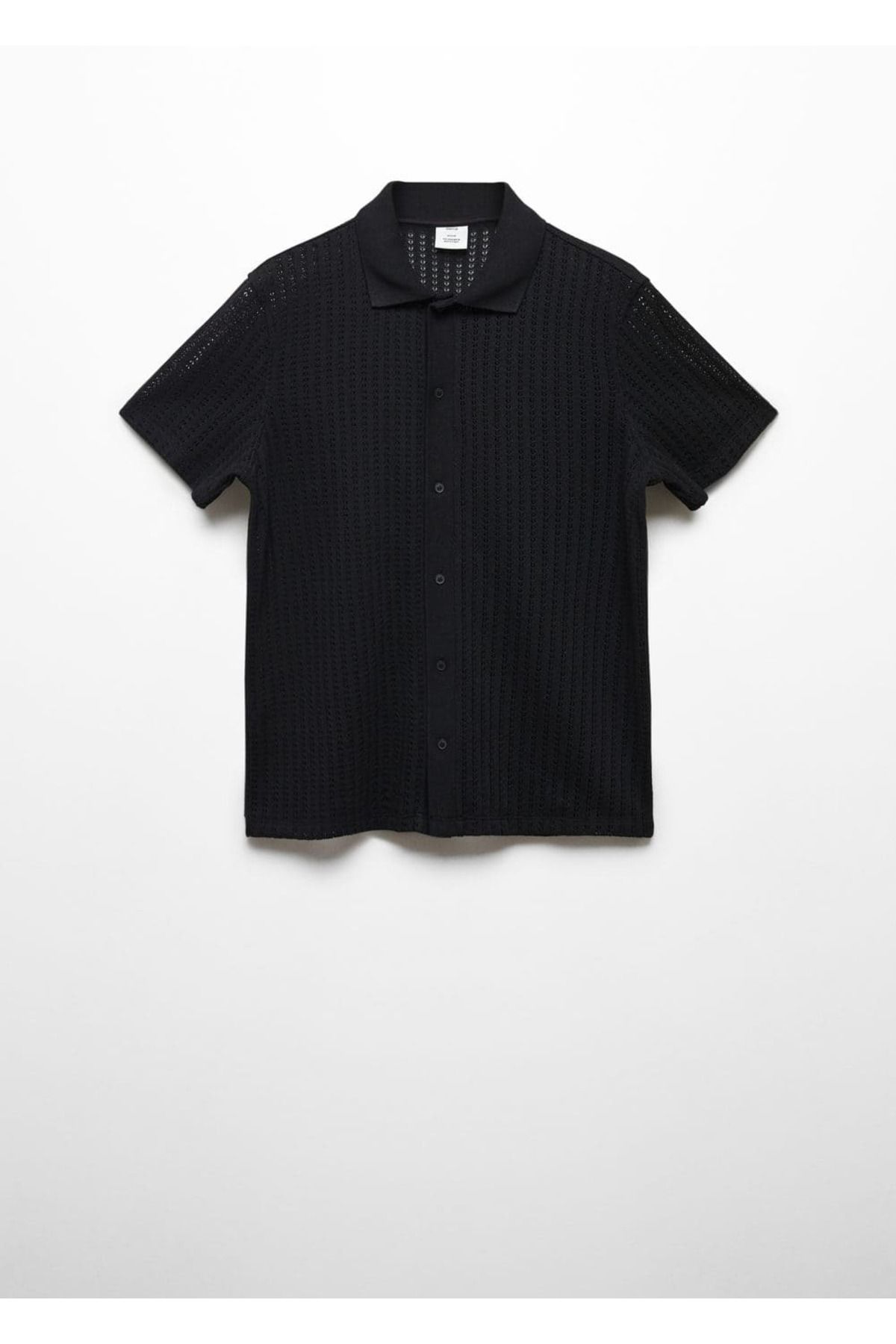 MANGO Man-Häkel-Poloshirt aus Baumwolle mit Knöpfen 3