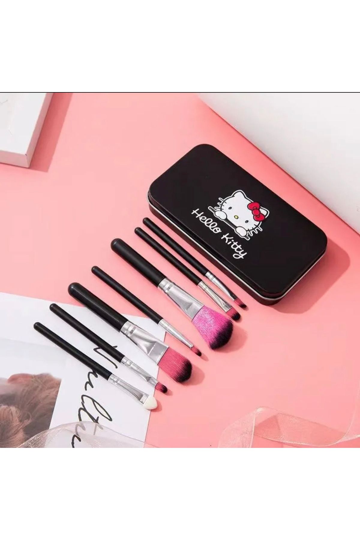 synshop Set De Pensule De Machiaj Coreean Hello Kitty Sanrio Sakura Y2k Mole Kawai - One Size