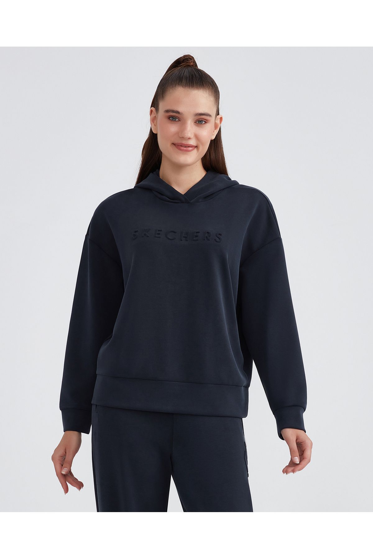 Skechers W Soft Touch Hoodie Sweatshirt Kad n Siyah Sweatshirt