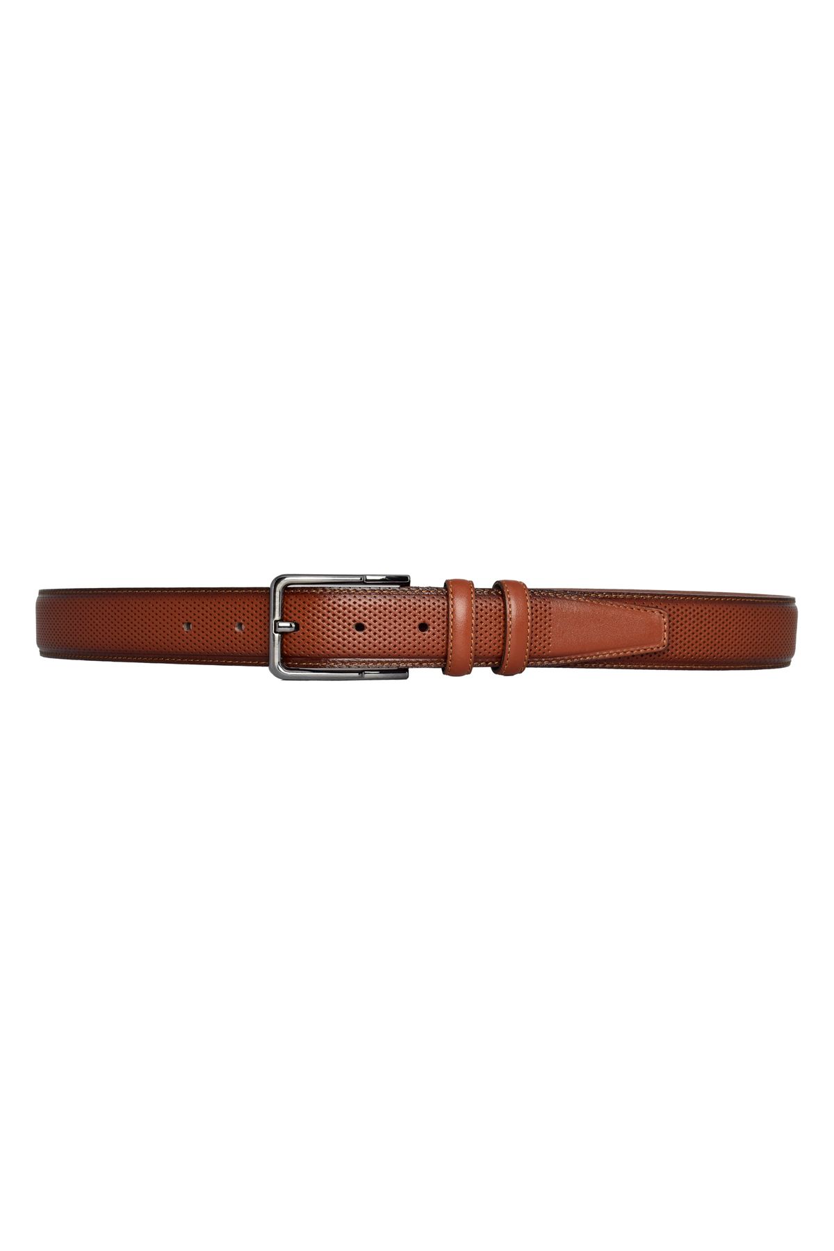 GoDeri-Brown Stitched Classic, Fabric Trouser Belt 3.5 Cm 5