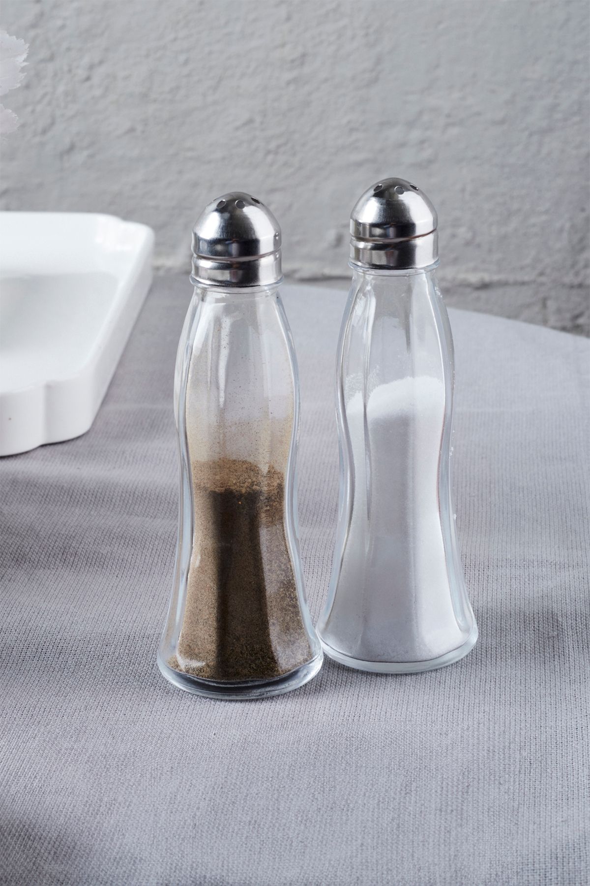 Glass salt discount and pepper shakers