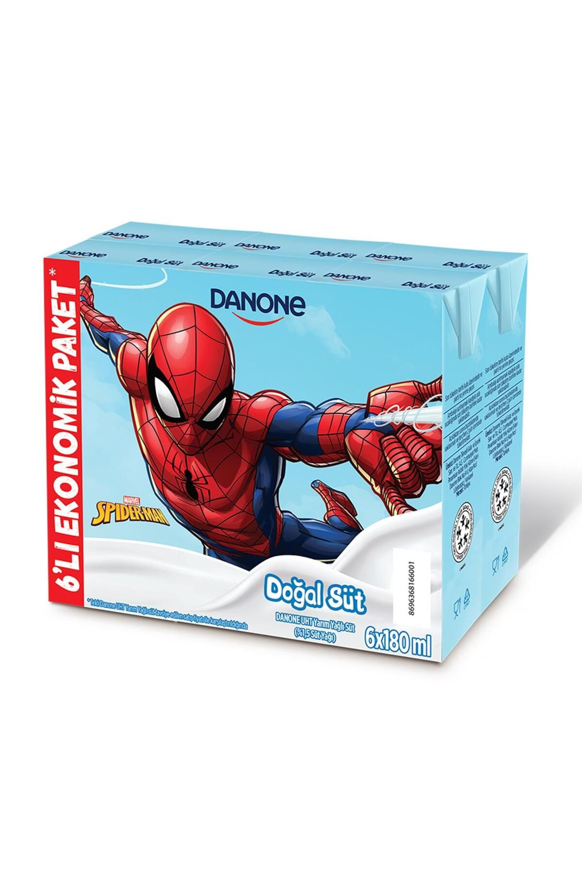 Danone Doğal Süt 180 Ml X 6 Adet