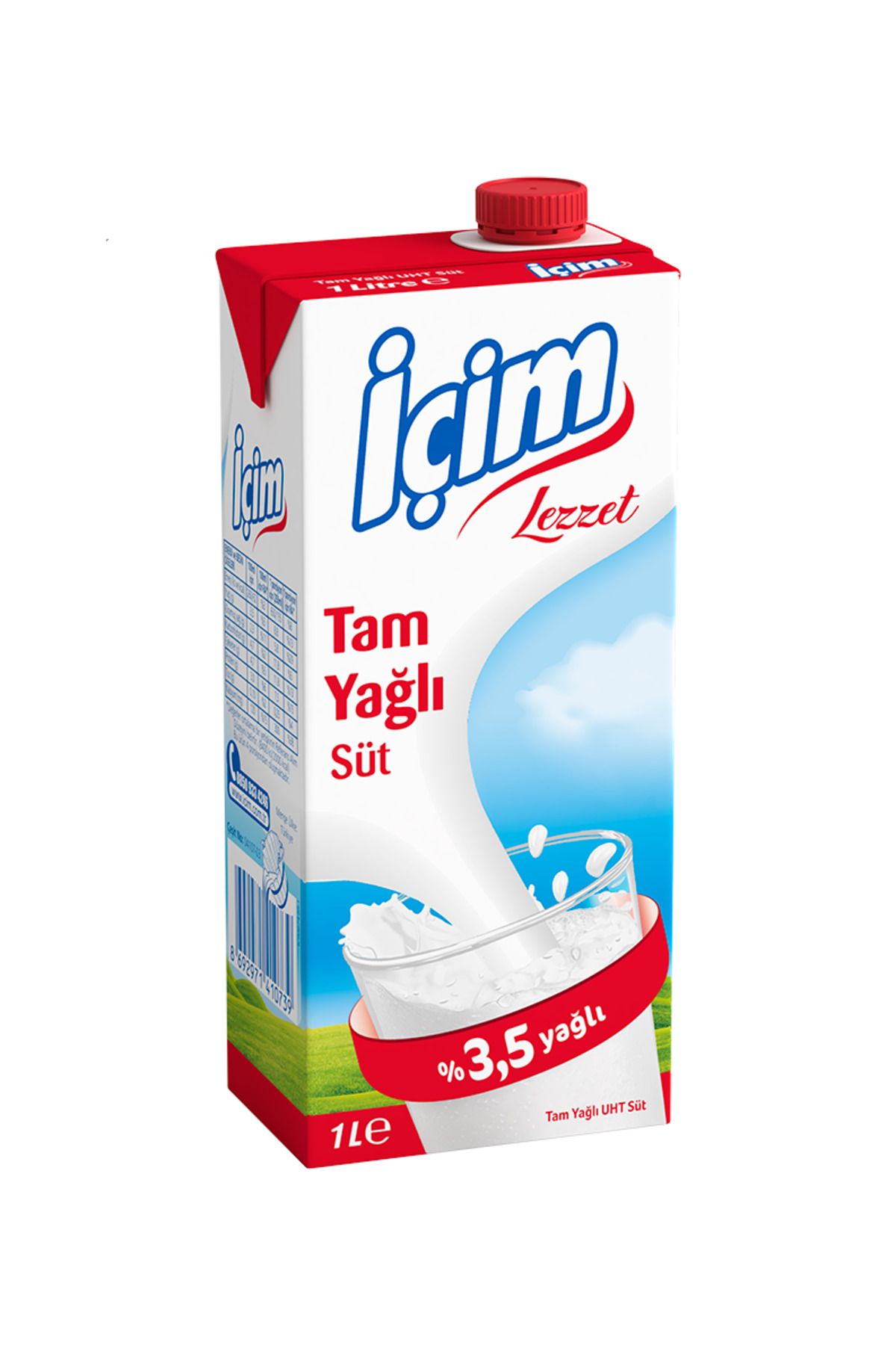 İçim Sade Tam Yağlı Süt 1 Lt