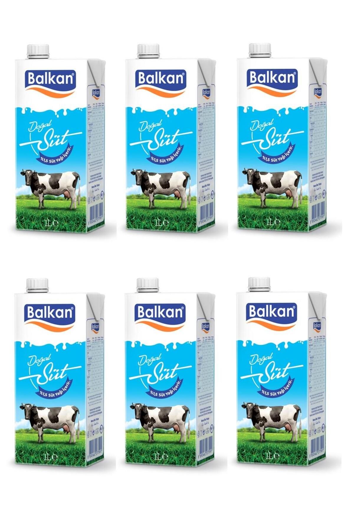 Balkan Süt Yarım Yağlı 1 Lt X 6 Adet