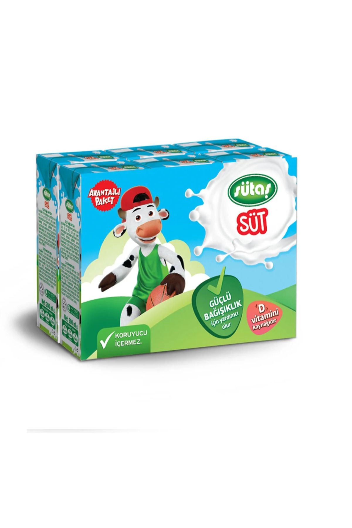 Sütaş Yağlı Süt 180 Ml X 6 Adet