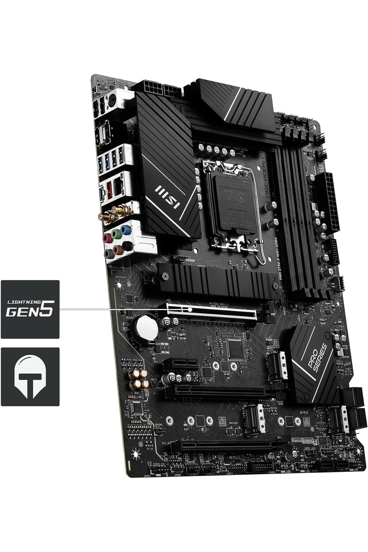 MSI-Mb Pro Z790-p WiFi Ddr4 Socket 1700 Ddr4 5333mhz(OC) PCI-e Gen4 M.2 Usb3.2 Dp HDMI 1x2.5g Lan Wi- 5