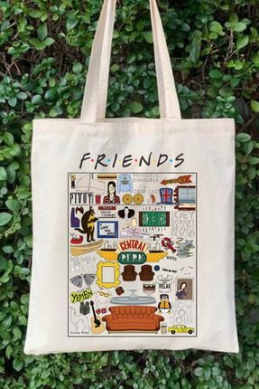 Cemira Friends Tv Show Kolaj Ham Bez Canta Tote Bag Fiyat Yorumlar Trendyol