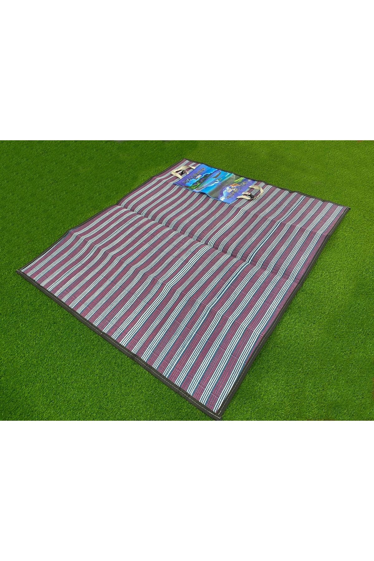 Plastik Piknik Hasırı Çantalı Katlanır 150x200cm 3m2 4
