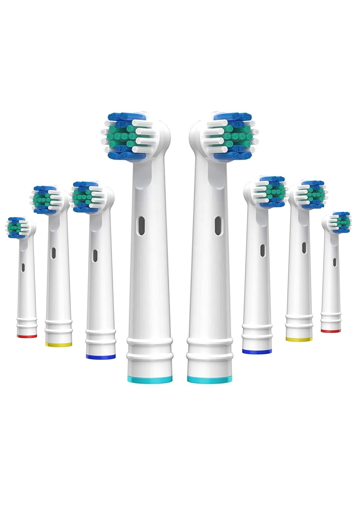 Factorial Şarjlı Ve Pilli Diş Fırçası Uyumlu 8 li Yedek Başlık Oral-b Philips Braun Uyumlu Yedek Başlık