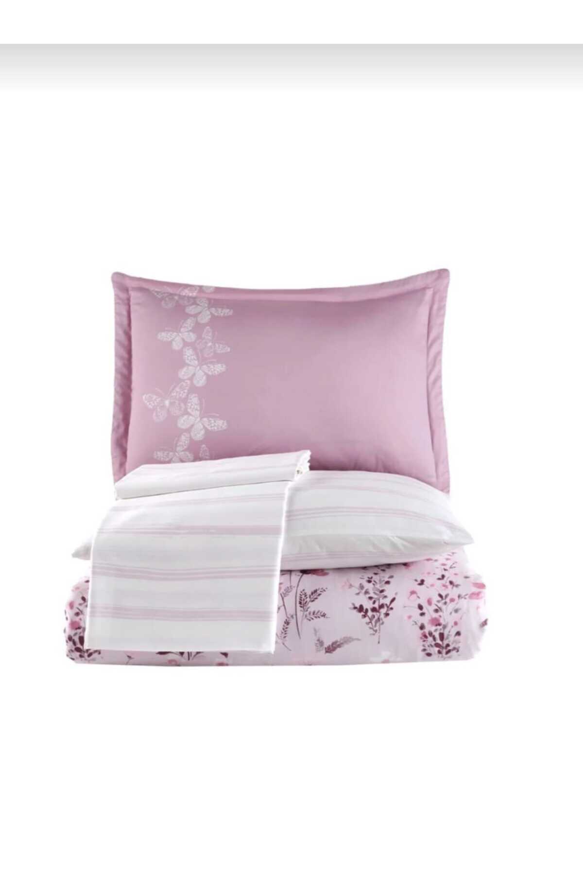 ست خواب دو نفره  بنفش Hobby home collection | EMİLY-LİLA-ÇİFT-UYKU-SETİ اورجینال - تصویر 2