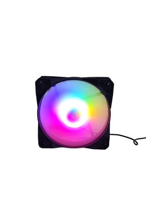 ECOYOM 12 Cm Rgb Led Işıklı Kasa Fanı Rainbow Kasa Soğutucu Fan Gökkuşağı Fan...